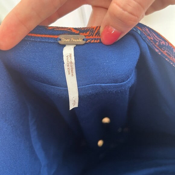 Free People Blue Daydream Peacock Feather Halter Dress Small. 2 for $30 - Picture 7 of 7